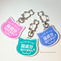 猫成分足りてませんキーホルダー（猫ちゃん型） その他アクセサリー