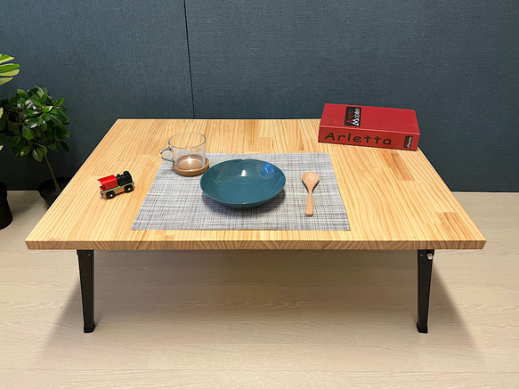 送料無料】 ローテーブル 長方形 90cm 60cm パイン 縦柄 折りたたみ脚  