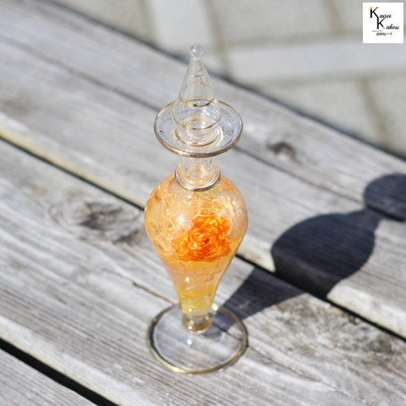 《植物標本室M號橙》成品玻璃罐瓶花材永生花鮮花禮物禮物 第3張的照片
