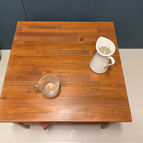 送料無料】 ローテーブル 正方形 60cm パイン オーク 棚付き 送料無料】 ローテーブル 正方形 60cm パイン オーク 棚付き