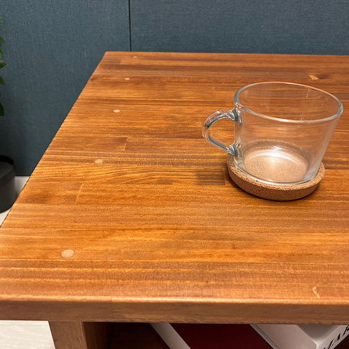 送料無料】 ローテーブル 正方形 60cm パイン オーク 棚付き ロー