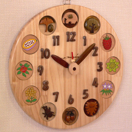 卒園記念時計（飾り丸時計30cm） ＜注文品＞ 掛け時計・置き時計