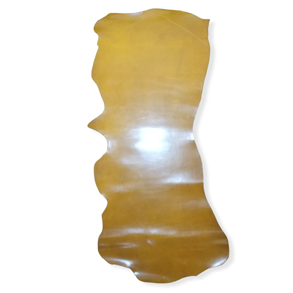フルベジタブル タンニン鞣し ヌメ革 プルアップ オイル仕上げ 半裁 キャメル 2枚目の画像