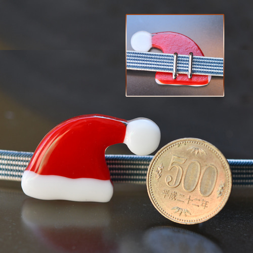 けいちん様オーダー クリスマス サンタの帽子帯留め 帯留め もえくる 