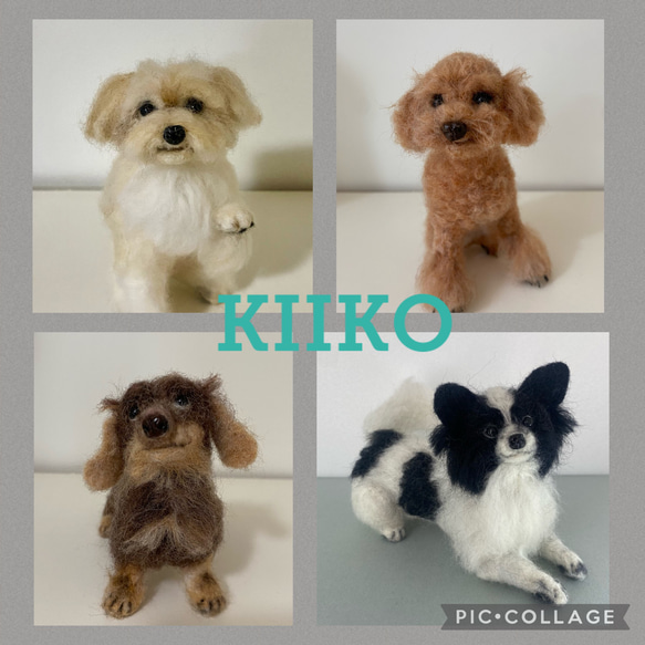 KIIKO  羊毛フェルト　オーダー　犬　ペット　 イヌ　鳥 1枚目の画像