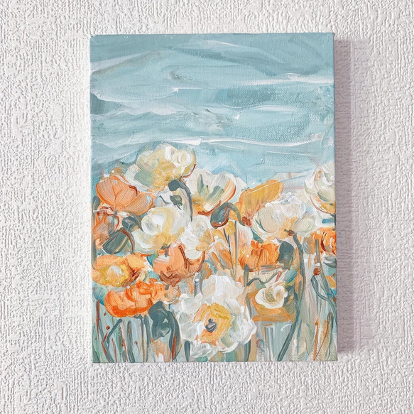 原画 絵画 額縁 花 油絵