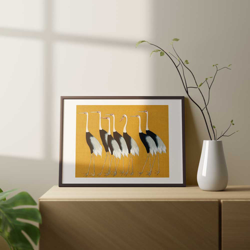 尾形光琳、鶴、和モダンだけじゃない、応用が利く和柄ポスター