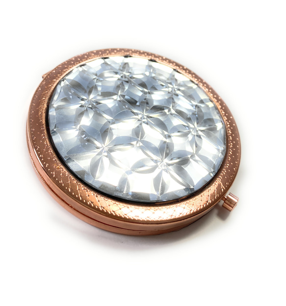 Tokyo Kiriko Compact Mirror Flower of Life 埃及金 第2張的照片