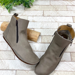 【履いたそばから足に馴染む】着脱簡単♪袋縫いダブルファスナーショートブーツ1011 6枚目の画像