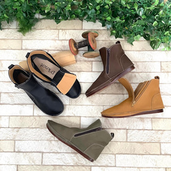 【履いたそばから足に馴染む】着脱簡単♪袋縫いダブルファスナーショートブーツ1011 7枚目の画像