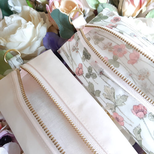 2点セット☆リバティプリントのラミネートペンケース☆フラットポーチ