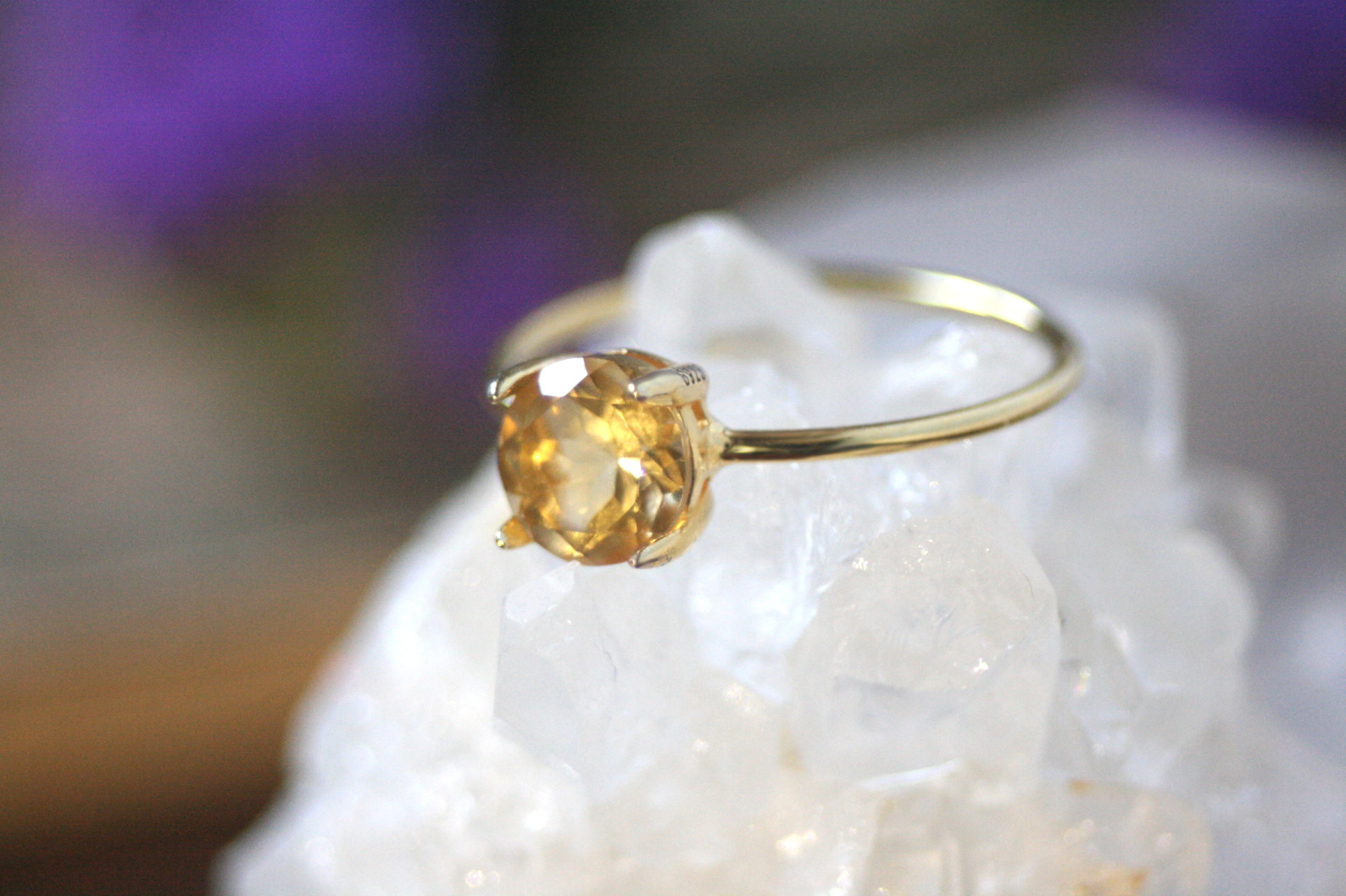 トリプル 誕生石 ☆GOLD☆S925 リング ミニマル 選べる