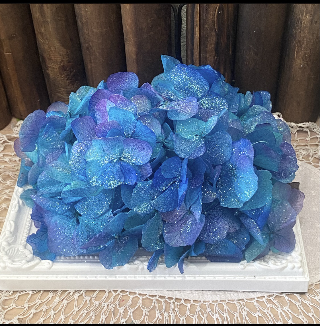 アジサイウォーターブルーブルーパープルオーロラ❣️アレンジ加工  