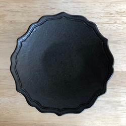 稜花コンポート皿（ブラック） 2枚目の画像