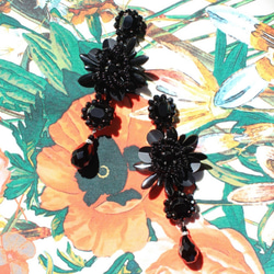 キラキラ ゴージャス スワロフスキー 大ぶり ロング ピアス イヤリング