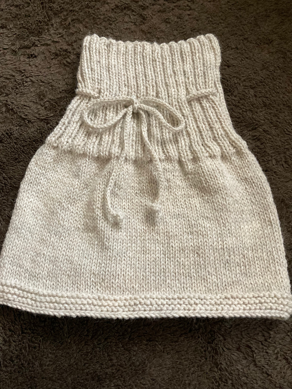 手編みオーバースカート 1枚目の画像