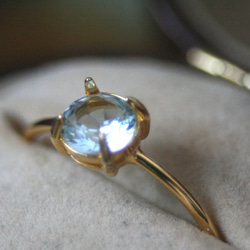 5mm*アクアマリ　大粒天然石　リング　誕生日　クリスマス　プレゼント　シンプル　指輪　3月誕生石 水色　アクアブルー 16枚目の画像