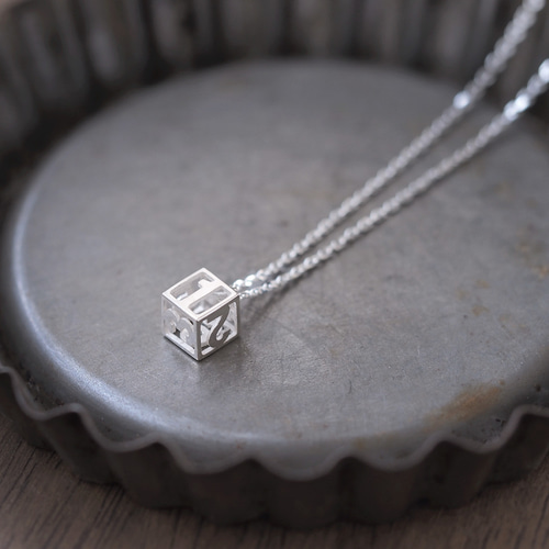 mini サイコロ ダイス ネックレス シルバー925 ネックレス