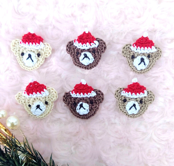 選べるクリスマスくまちゃん　モチーフ 1枚目の画像