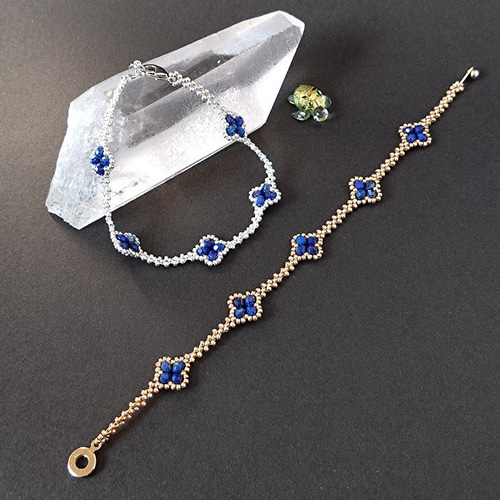 四つ葉のクローバーブレスレット＜ラピスラズリ＞ ブレスレット