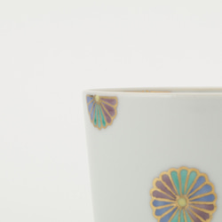 色絵菊紋マグカップ　容量約270ml 8枚目の画像