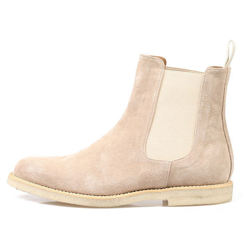 【ハンドメイド作家】天然の本革ブーツ スエード　23.5 ブルー ハンドメイド作家】天然の本革ブーツ スエード 23.5 ブルー