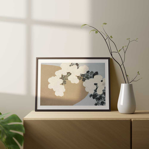 葛飾北斎、紫陽花に燕、日本画、和モダンポスター、古民家 葛飾北斎、紫陽花に燕、日本画、和モダンポスター、古民家