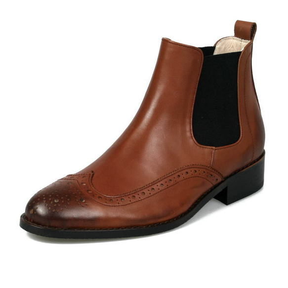 レザーブーツ サイドゴアレザーブーツ ウィングチップレザーブーツ ハンドメイドブーツ 