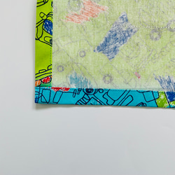 働く車×グラデーション☆100〜110こどもエプロン、三角巾、巾着3点セット　 4枚目の画像