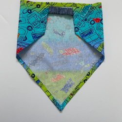 働く車×グラデーション☆100〜110こどもエプロン、三角巾、巾着3点セット　 7枚目の画像