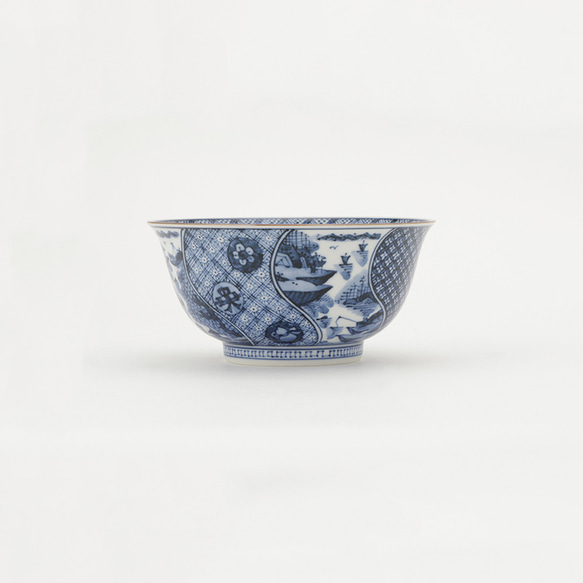 染付祥瑞紋菓子鉢 約１５.５cm １点のみ 4枚目の画像