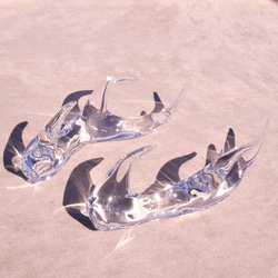 透明玻璃鹿角☆鹿角裝飾品（右） 聖誕限定的原創內飾 第6張的照片
