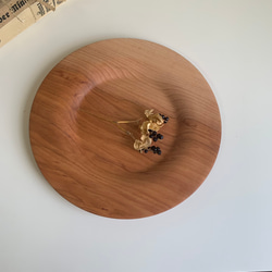 木皿　リム皿　木製プレート　無垢材　直径24センチ　高さ約1.5センチ 11枚目の画像