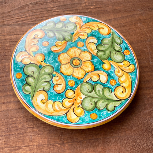 鍋敷き 壁掛け 20cm POG015 マヨリカ焼き イタリア陶器 シチリア