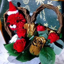 ソープフラワー 花束 10本タイプ クリスマス 薔薇 はなたば  ローズ 2枚目の画像