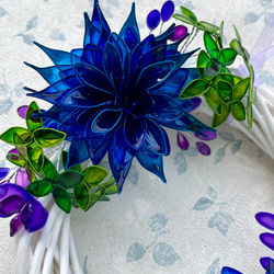 ステンドグラスのようなきらめき フラワーリース アメリカンフラワー