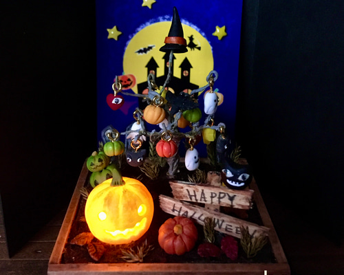 秋色おもちゃ箱 ミニチュアハロウィン 手のひらサイズ！ その他置物