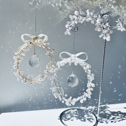 ジュエルオーナメントスタンド〜お任せアレンジ〜［シルバー／ゴールド