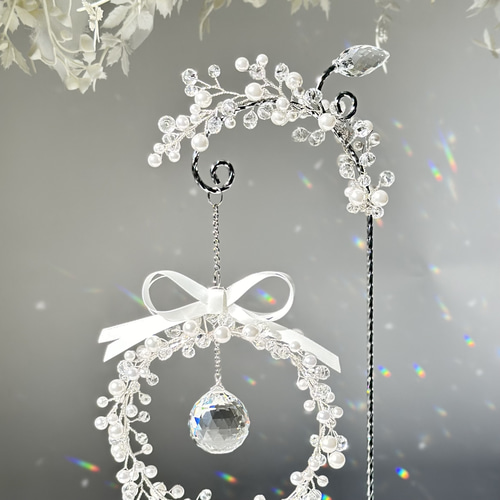 ジュエルオーナメントスタンド〜お任せアレンジ〜［シルバー／ゴールド