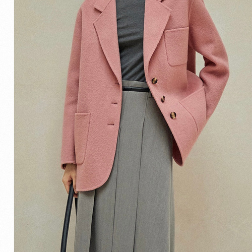 ウール100％】大人ピンク 通勤にも便利なウールコート 【春秋冬