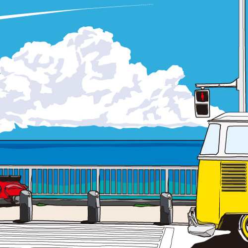 波の絵 線画 2019年作 波の絵 線画 2019年作