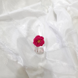 Blue/ Fuchsia Peony Ring 第2張的照片