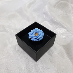 Blue/ Fuchsia Peony Ring 第6張的照片