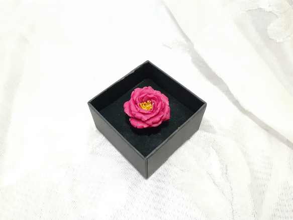 Blue/ Fuchsia Peony Ring 第3張的照片