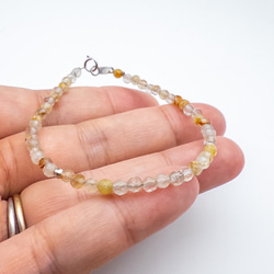 ルチルクォーツ ブレスレット SV925 シルバー 天然石 細身 ブレス br045s2 7枚目の画像