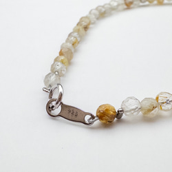 ルチルクォーツ ブレスレット SV925 シルバー 天然石 細身 ブレス br045s2 9枚目の画像