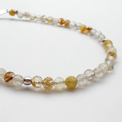 ルチルクォーツ ブレスレット SV925 シルバー 天然石 細身 ブレス br045s2 6枚目の画像