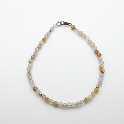 ルチルクォーツ ブレスレット SV925 シルバー 天然石 細身 ブレス br045s2 2枚目の画像