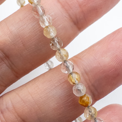 ルチルクォーツ ブレスレット SV925 シルバー 天然石 細身 ブレス br045s2 8枚目の画像