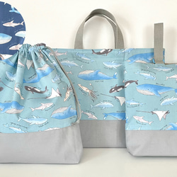 はたらくくるま♡入園5点セット レッスンバッグ 上履き入れ 着替え袋